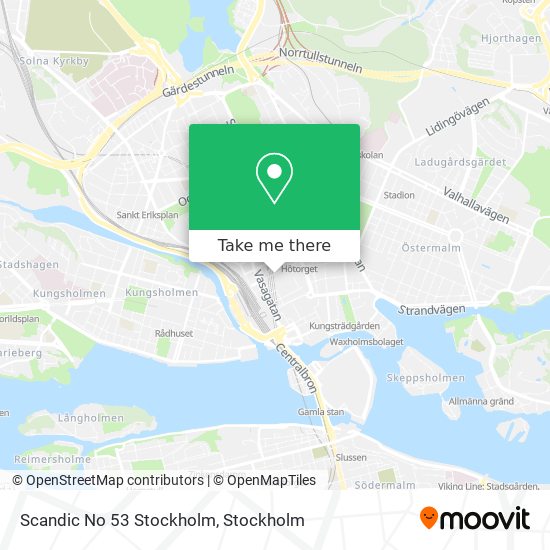 Scandic No 53 Stockholm map