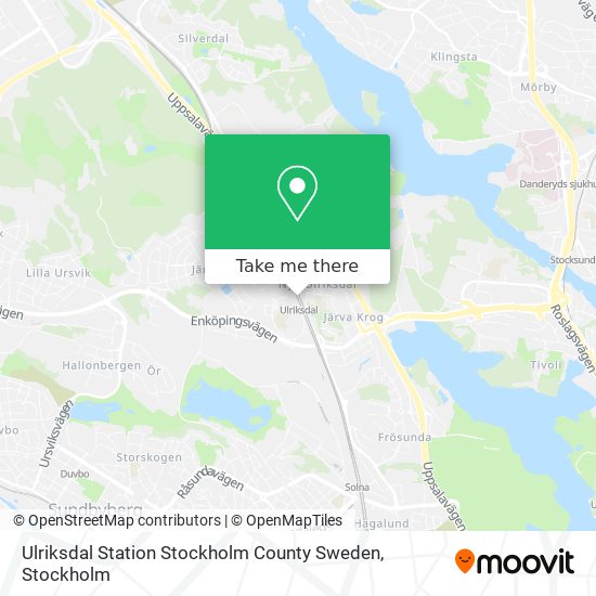 Ulriksdal Station Stockholm County Sweden map