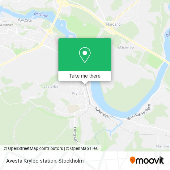 Avesta Krylbo station map