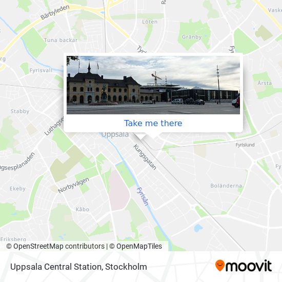 Uppsala Central Station map