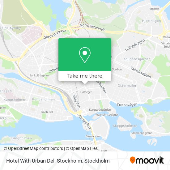 Hotel With Urban Deli Stockholm map