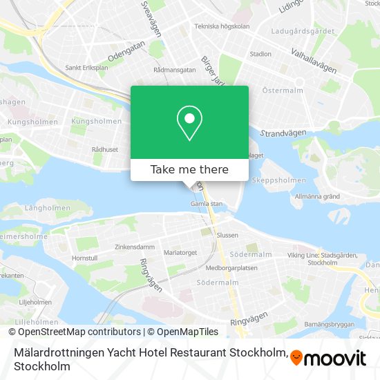 Mälardrottningen Yacht Hotel Restaurant Stockholm map