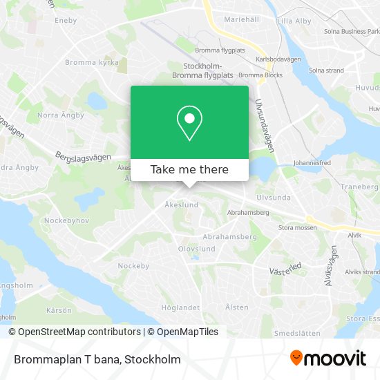 Brommaplan T bana map