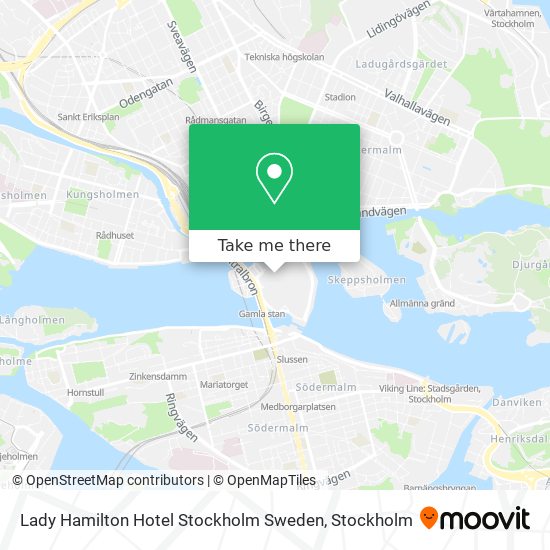 Lady Hamilton Hotel Stockholm Sweden map