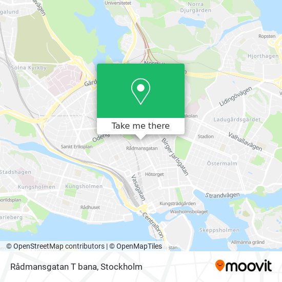 Rådmansgatan T bana map