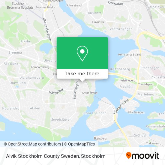 Alvik Stockholm County Sweden map
