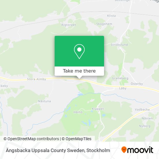 Ängsbacka Uppsala County Sweden map