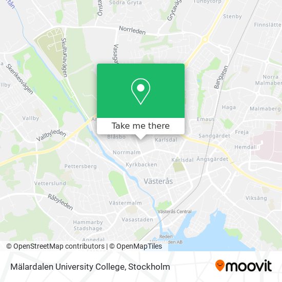 Mälardalen University College map