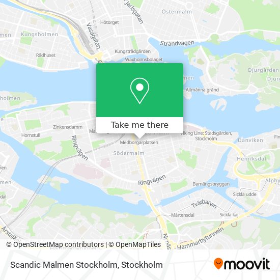 Scandic Malmen Stockholm map
