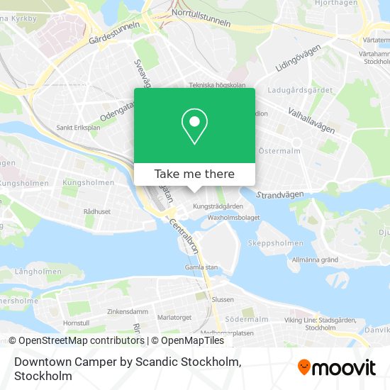 Downtown Camper by Scandic Stockholm map