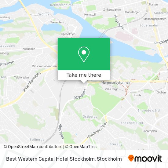 Best Western Capital Hotel Stockholm map