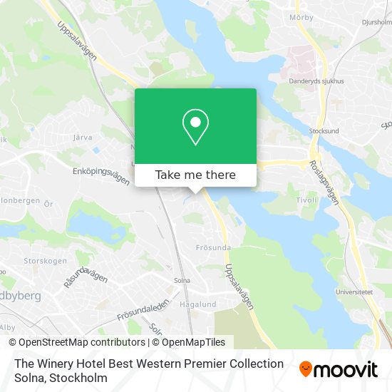 The Winery Hotel Best Western Premier Collection Solna map