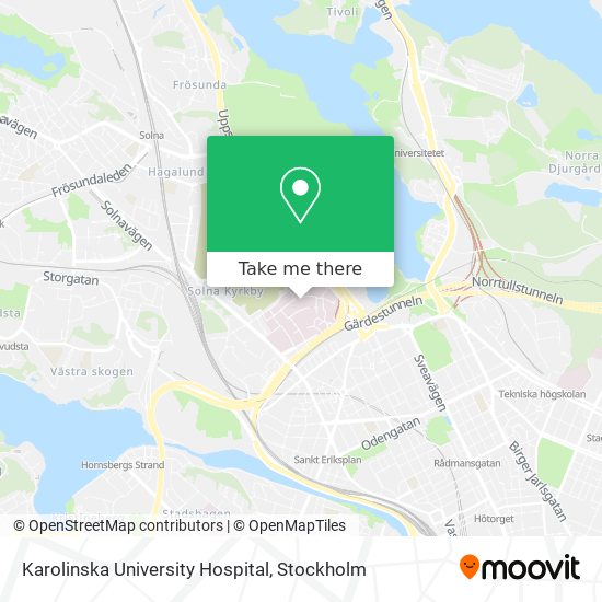 Karolinska University Hospital map
