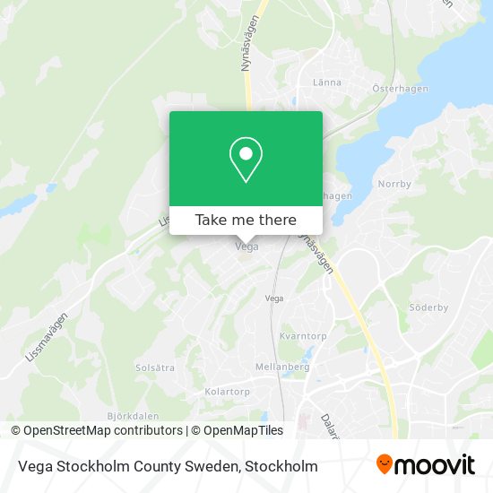 Vega Stockholm County Sweden map