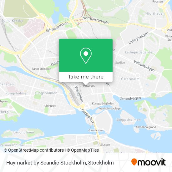 Haymarket by Scandic Stockholm map