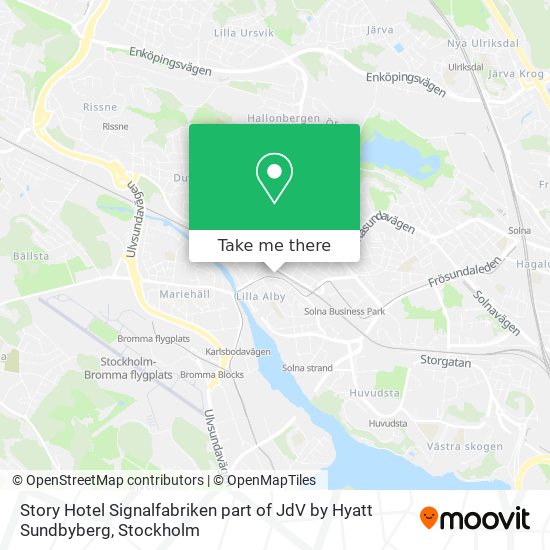 Story Hotel Signalfabriken part of JdV by Hyatt Sundbyberg map