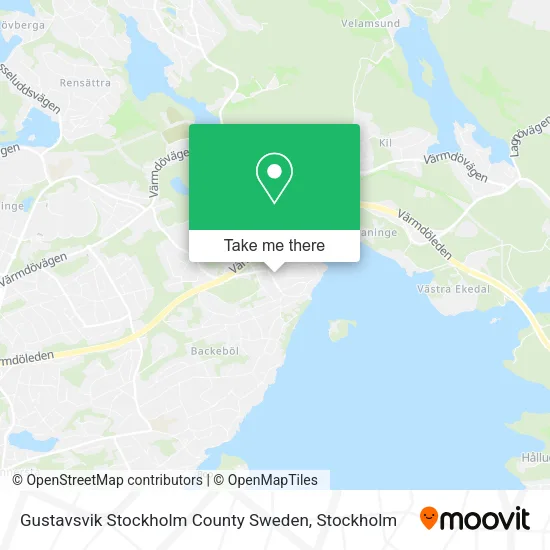 Gustavsvik Stockholm County Sweden map