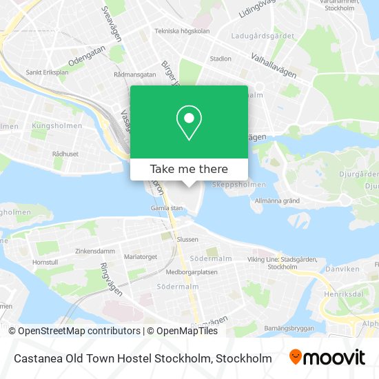 Castanea Old Town Hostel Stockholm map