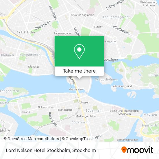 Lord Nelson Hotel Stockholm map