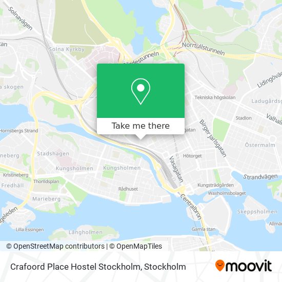 Crafoord Place Hostel Stockholm map