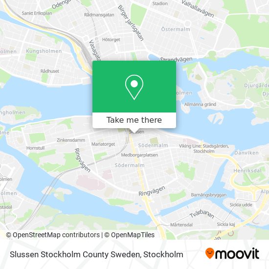 Slussen Stockholm County Sweden map