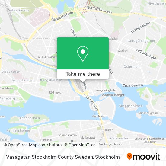 Vasagatan Stockholm County Sweden map