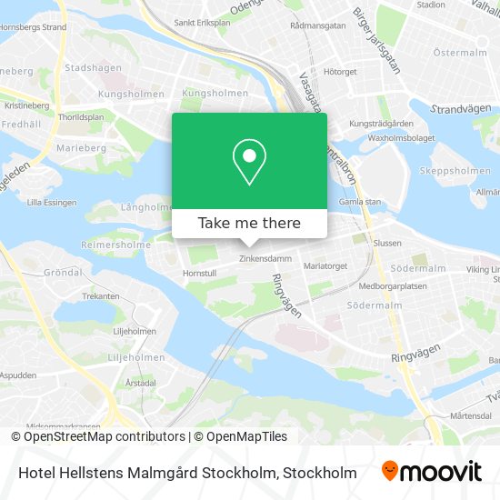 Hotel Hellstens Malmgård Stockholm map