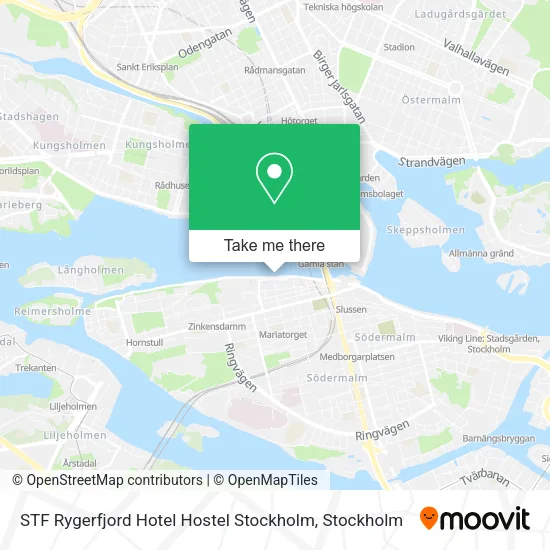STF Rygerfjord Hotel Hostel Stockholm map