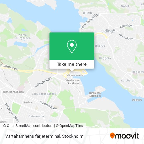 Värtahamnens färjeterminal map