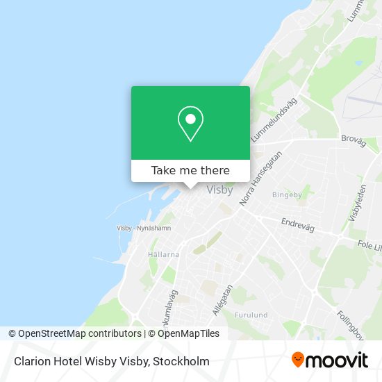 Clarion Hotel Wisby Visby map