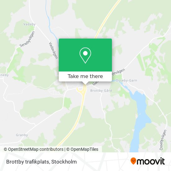 Brottby trafikplats map