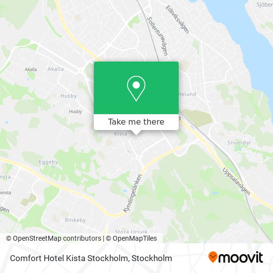 Comfort Hotel Kista Stockholm map