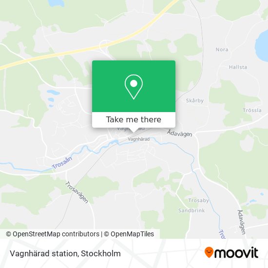 Vagnhärad station map