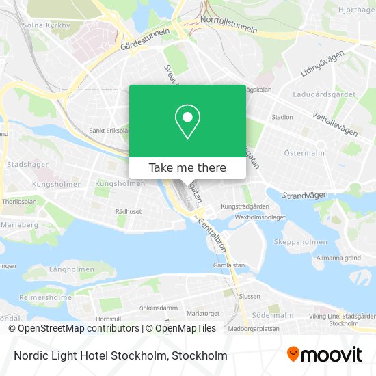 Nordic Light Hotel Stockholm map