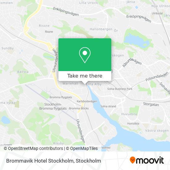 Brommavik Hotel Stockholm map