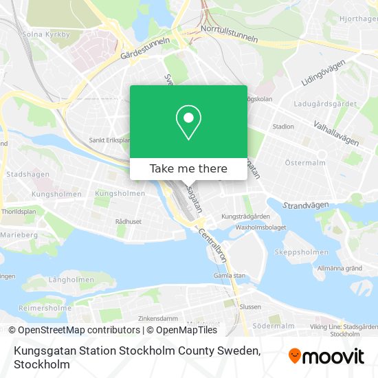 Kungsgatan Station Stockholm County Sweden map