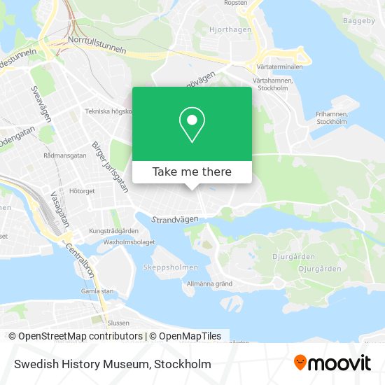 Swedish History Museum map