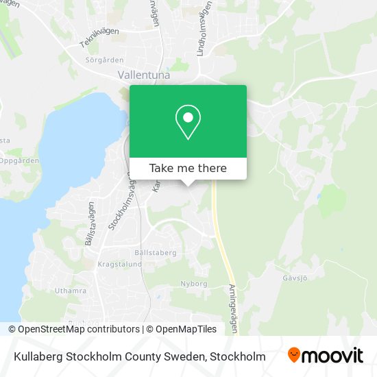 Kullaberg Stockholm County Sweden map