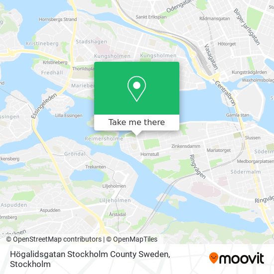 Högalidsgatan Stockholm County Sweden map