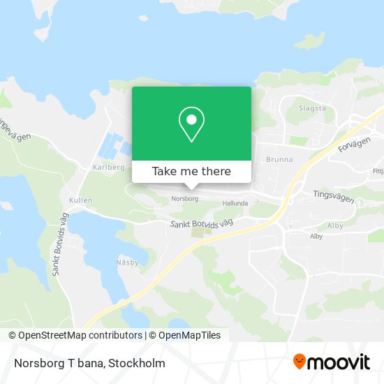 Norsborg T bana map