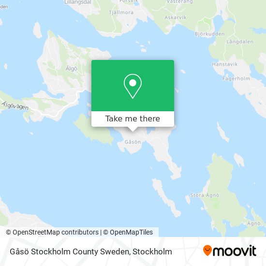 Gåsö Stockholm County Sweden map