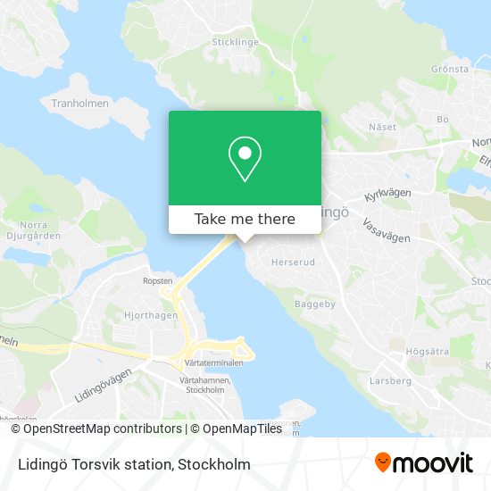Lidingö Torsvik station map
