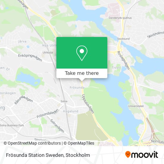 Frösunda Station Sweden map