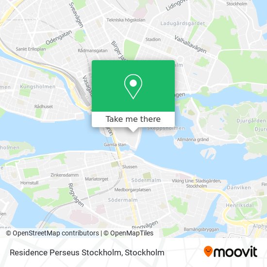 Residence Perseus Stockholm map