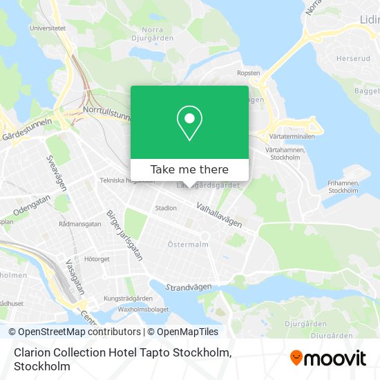 Clarion Collection Hotel Tapto Stockholm map