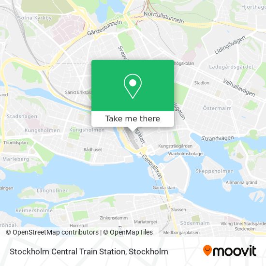 Stockholm Central Train Station map