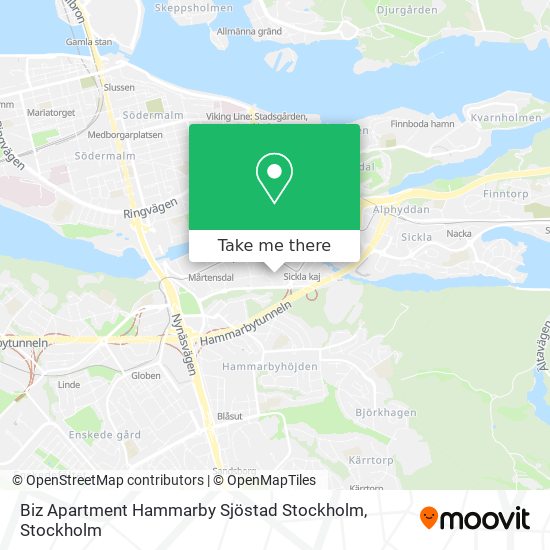 Biz Apartment Hammarby Sjöstad Stockholm map