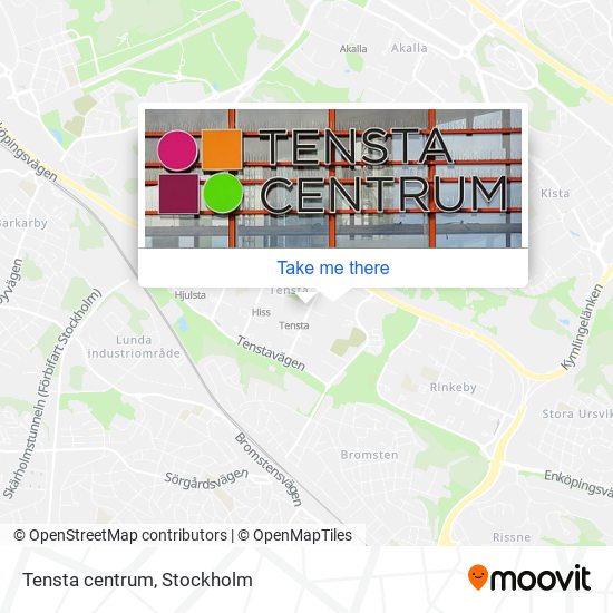 Tensta centrum map