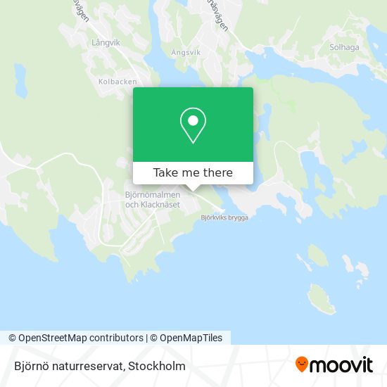Björnö naturreservat map