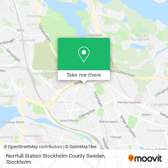 Norrtull Station Stockholm County Sweden map